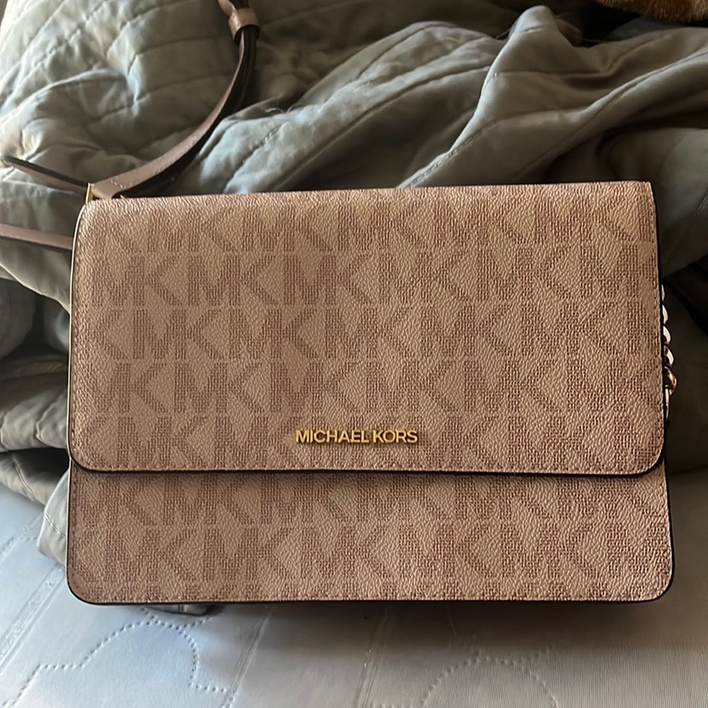 Michael Kors pink logo crossbody